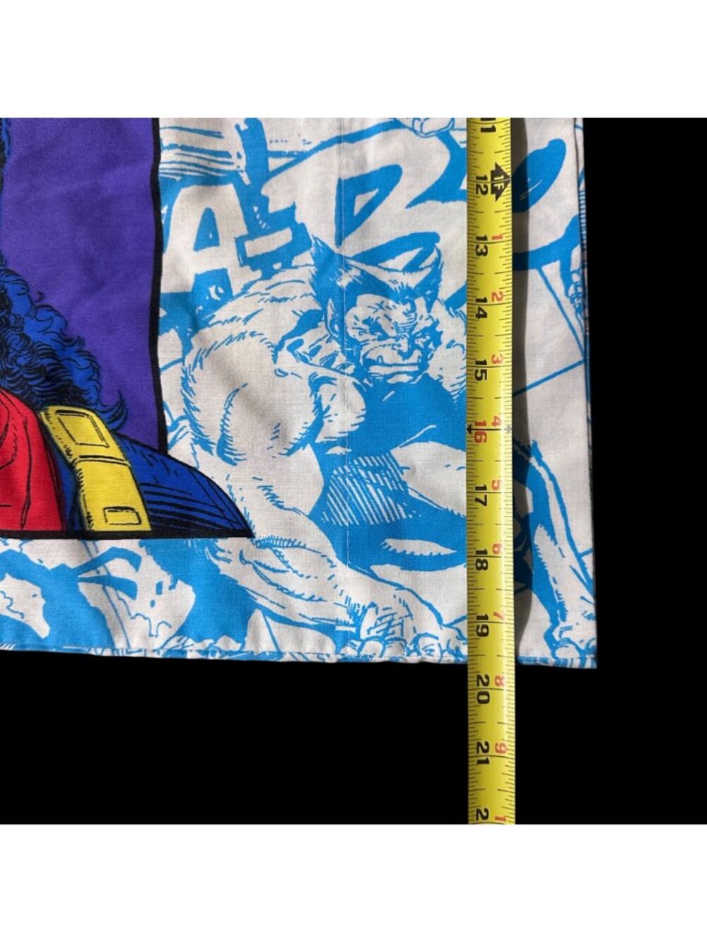 Vintage X MEN Marvel Comics Pillowcase Wolverine Mutant Beast Storm 1994 USA - Picture 10 of 10